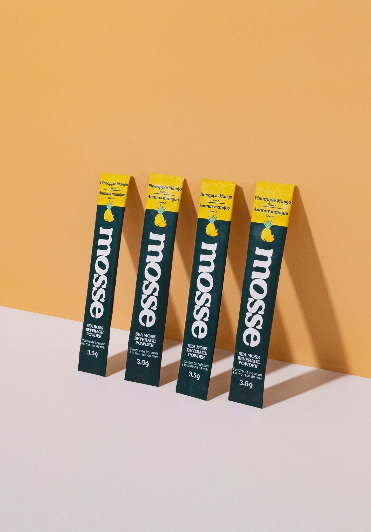 Mosse Sea Moss Beverage Powder Sticks - Wildcrafted Sea Moss with 92 Minerals for Wellness and Energy